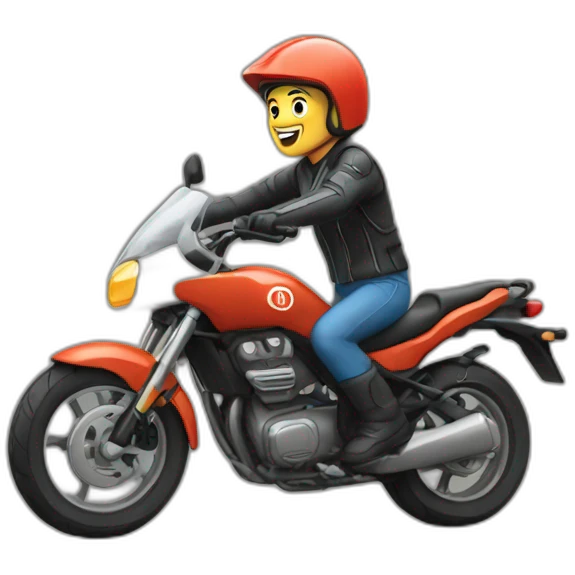 jul sur une moto emoji