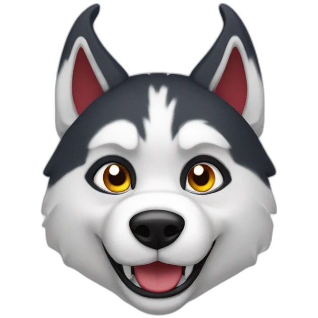 Sibérien husky devil emoji