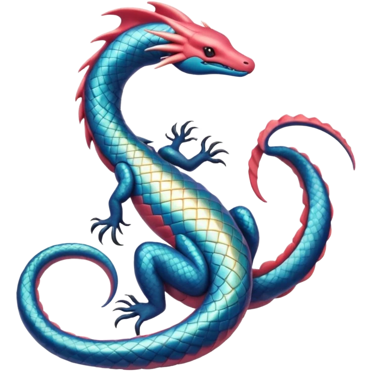 Salandit-Milotic-Fakémon-hybrid-creature (full body)  emoji