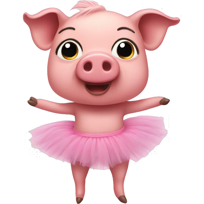 Pig in a tutu emoji