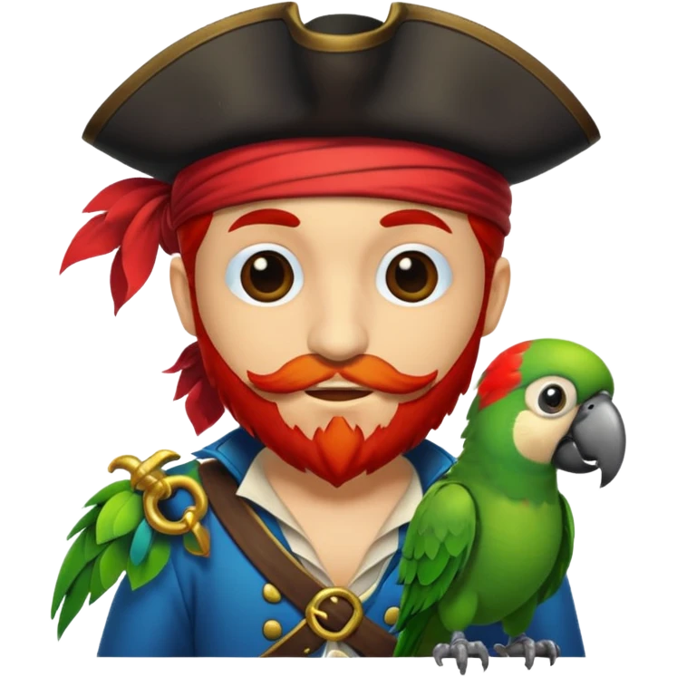 pirate and parrot emoji