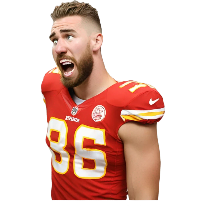 Travis Kelce sobbing emoji