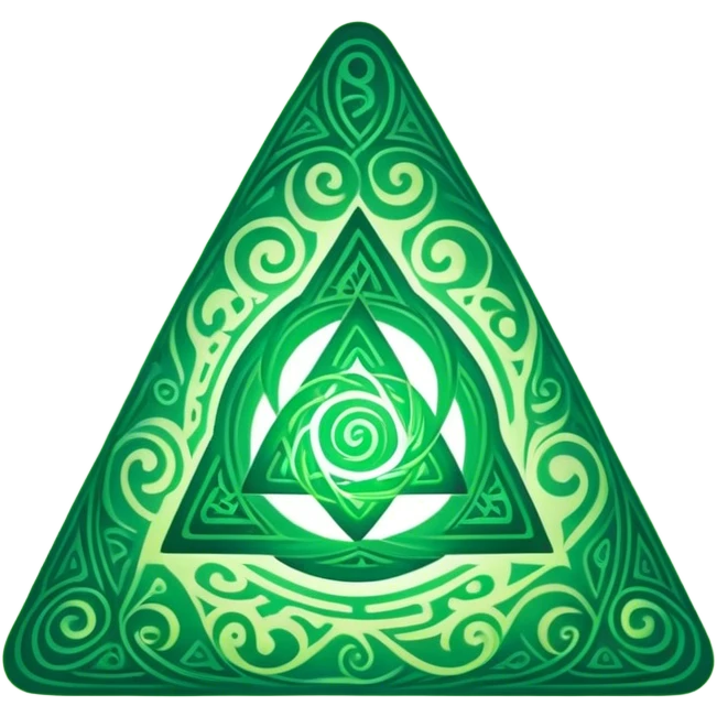 Green mystic polynesian triangle emoji