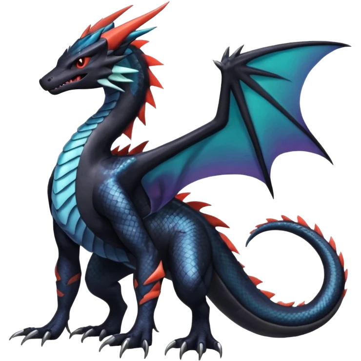 Shiny Cool epic badass handsome Nargacuga-Noivern-Salandit-fusion (full body) emoji