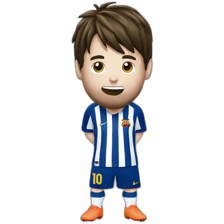 MESSI qui mange un bonbon emoji