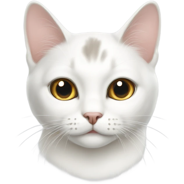 White korean shothair cat emoji
