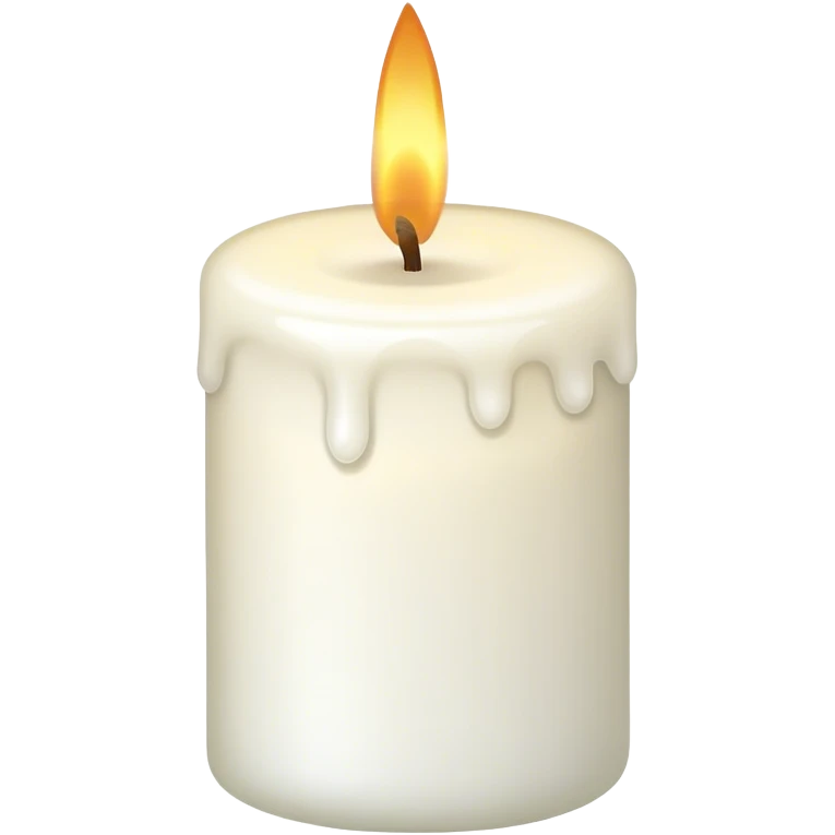fat white candle emoji
