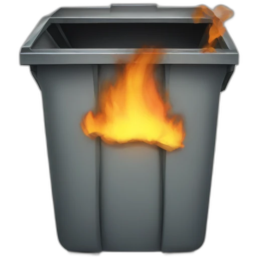 Sad-dumpster-fire emoji
