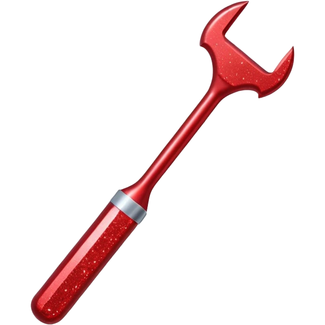 red glitter tool emoji