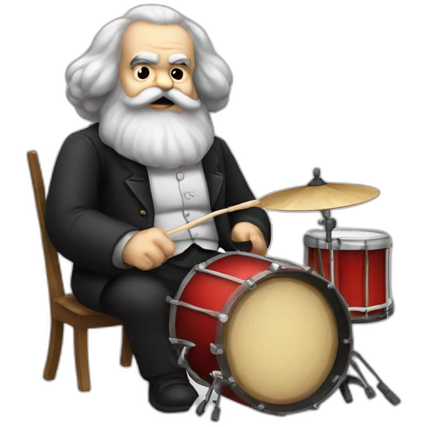 karl marx plays a drummer emoji