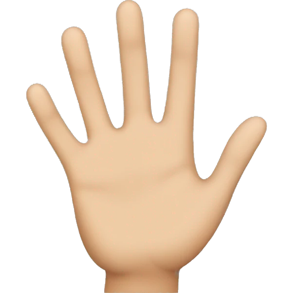 Female hand waving emoji