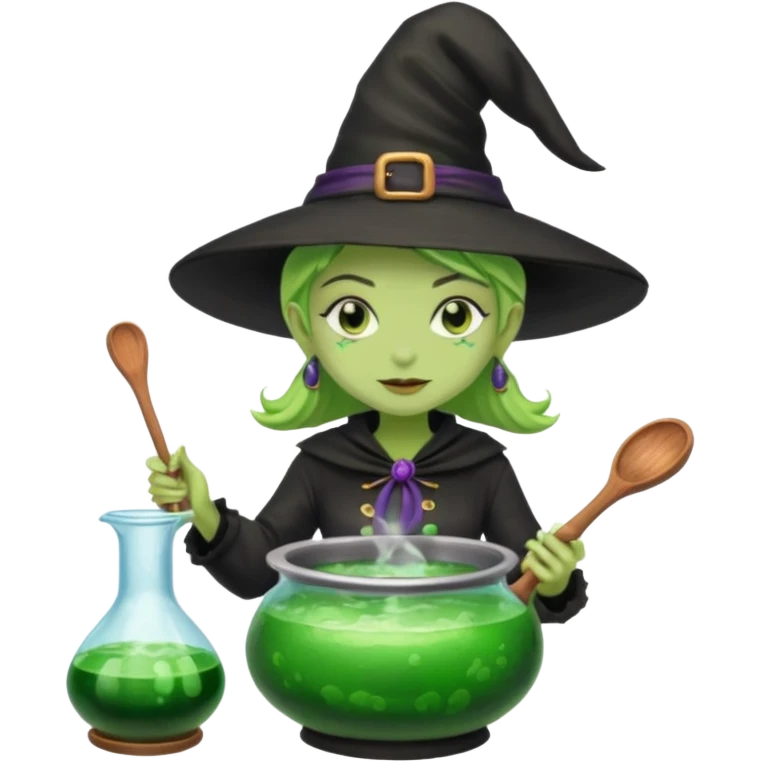 green witch cooking potion emoji