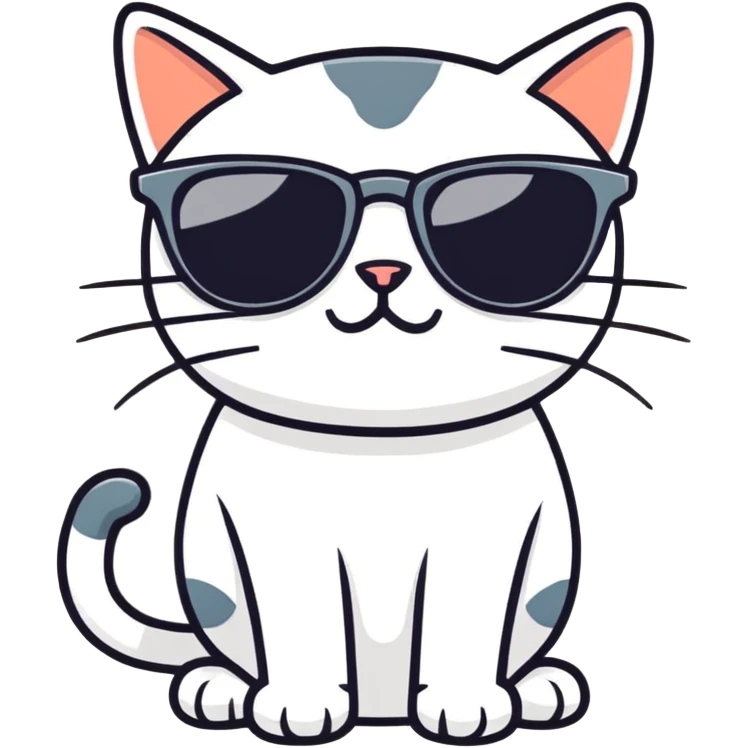 Cat with sunglasses emoji