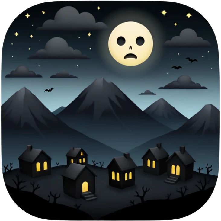 dark and eerie scene, the entire world covered in darkness. The sky is deep black with no stars or light, no moon, no glow just total void and silence. The atmosphere feels ominous and unsettling, as if darkness has swallowed everything. No characters, no visible light sources emoji