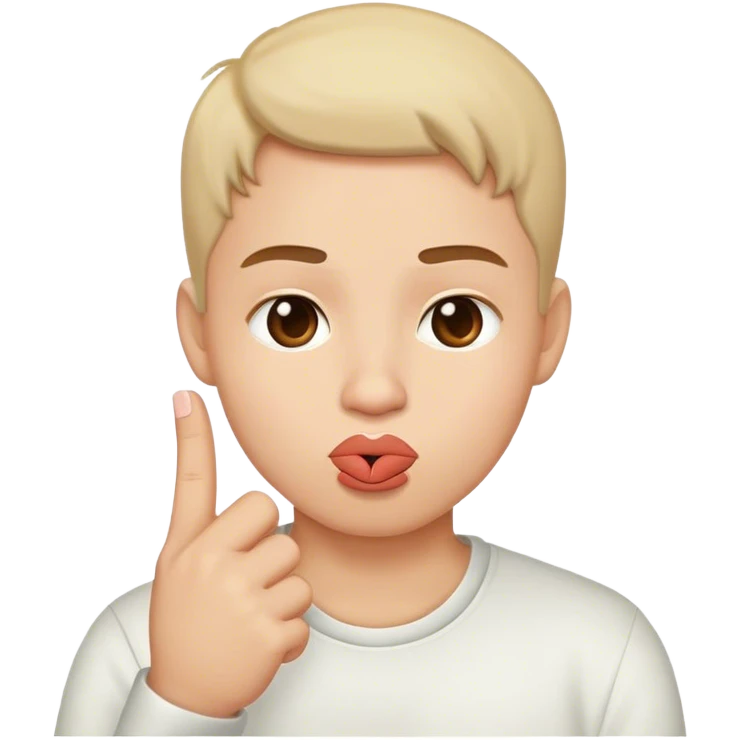 kissy face with middle finger emoji