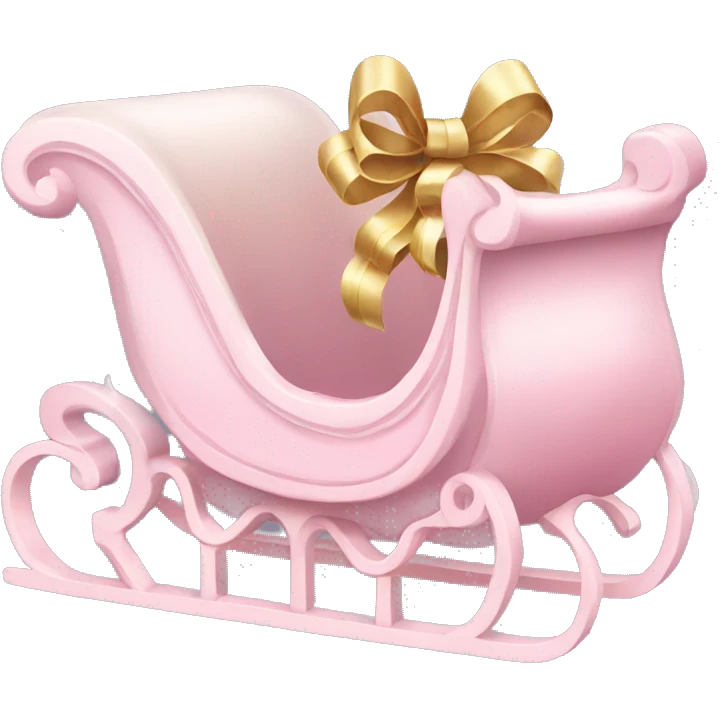 pale pink christmas sleigh  emoji