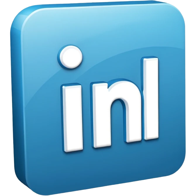 3d linkedin logo (the real Linkedin logo must be used) emoji