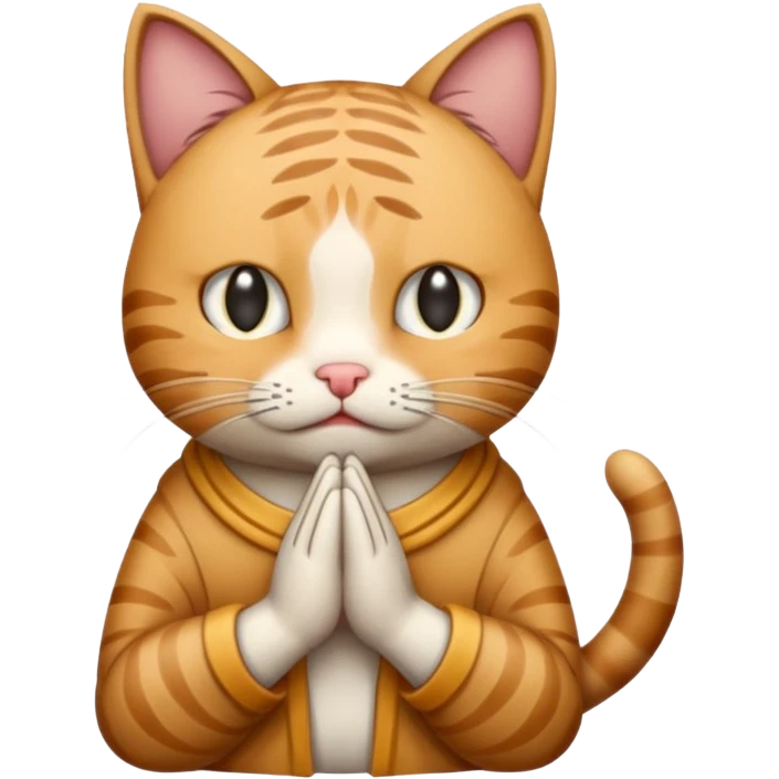Cat praying you’ll feel better soon emoji