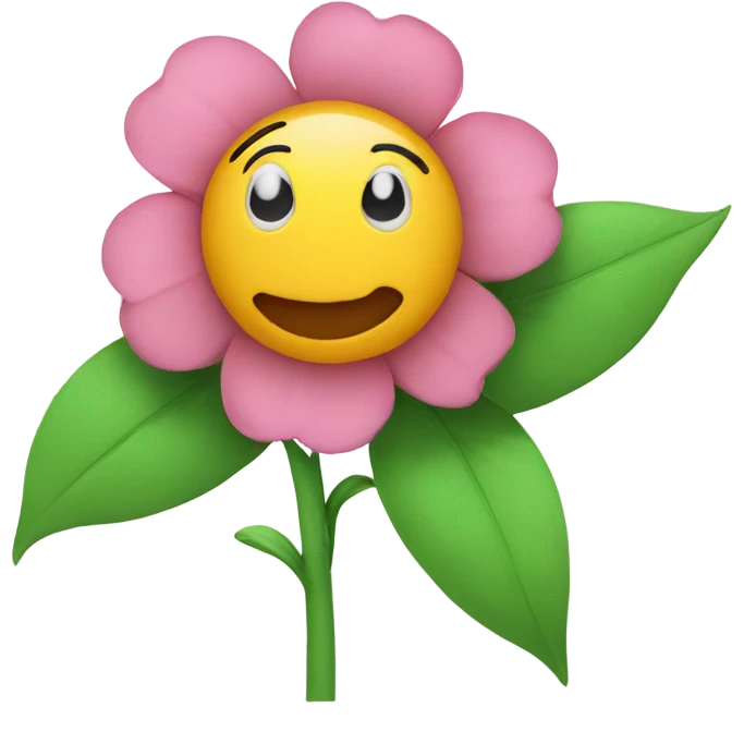 flower with face emoji