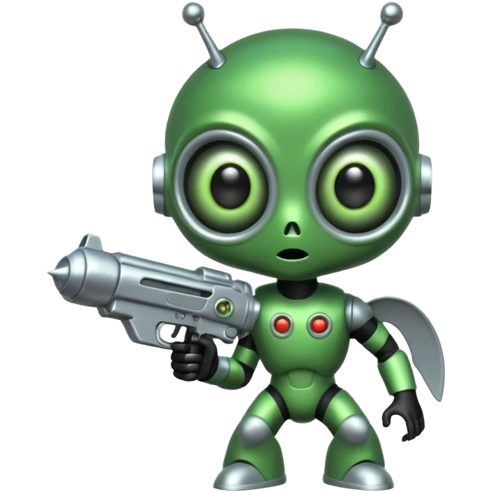 retro alien invader. emoji