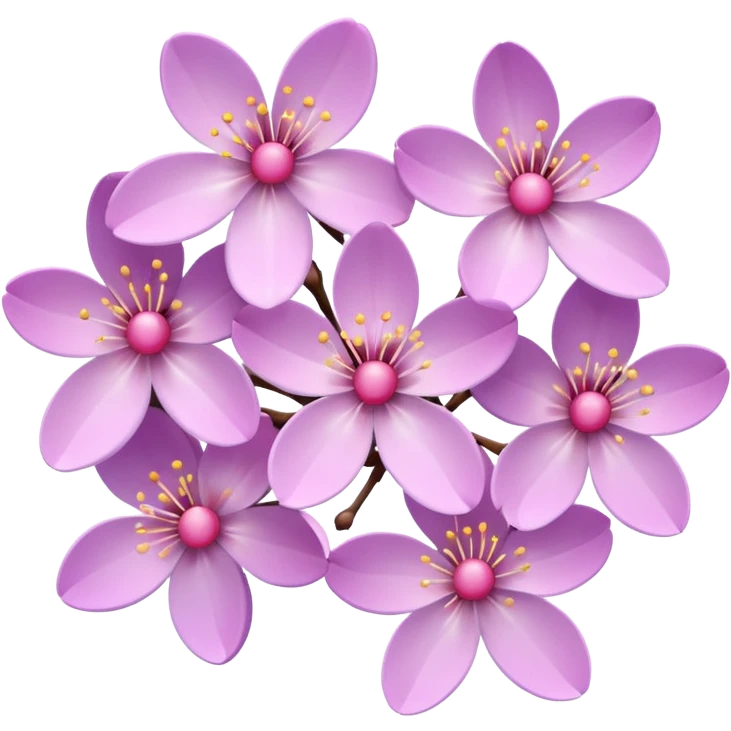 purple emoji - cherry blossoms emoji