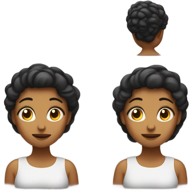 mujer peli negra enfadada emoji