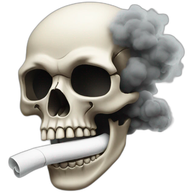 Skull with smoke  emoji
