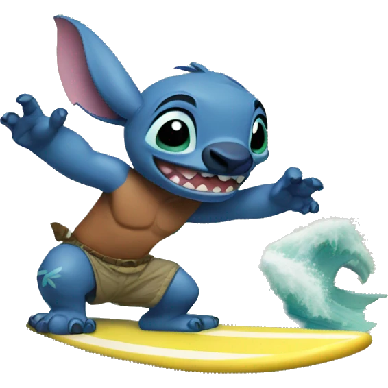stitch qui surf emoji