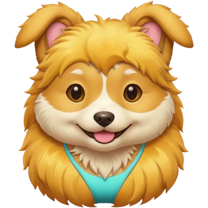 Dog wearing bikini emoji