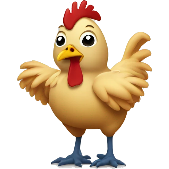 Chicken wearing crocs emoji