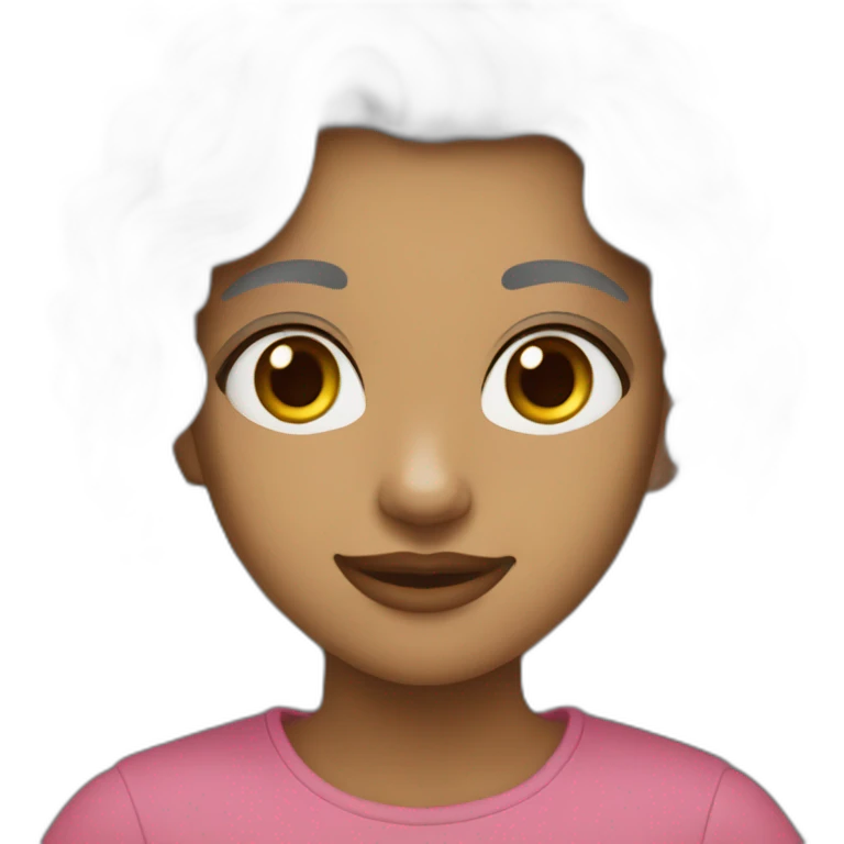 Девушка с темными волосами умиление emoji