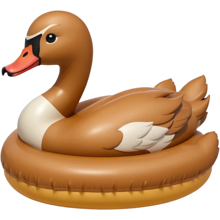 Brown swan floatie  emoji
