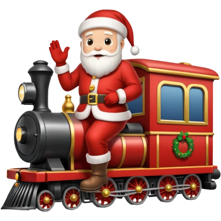 treno de natal com papai noel  emoji