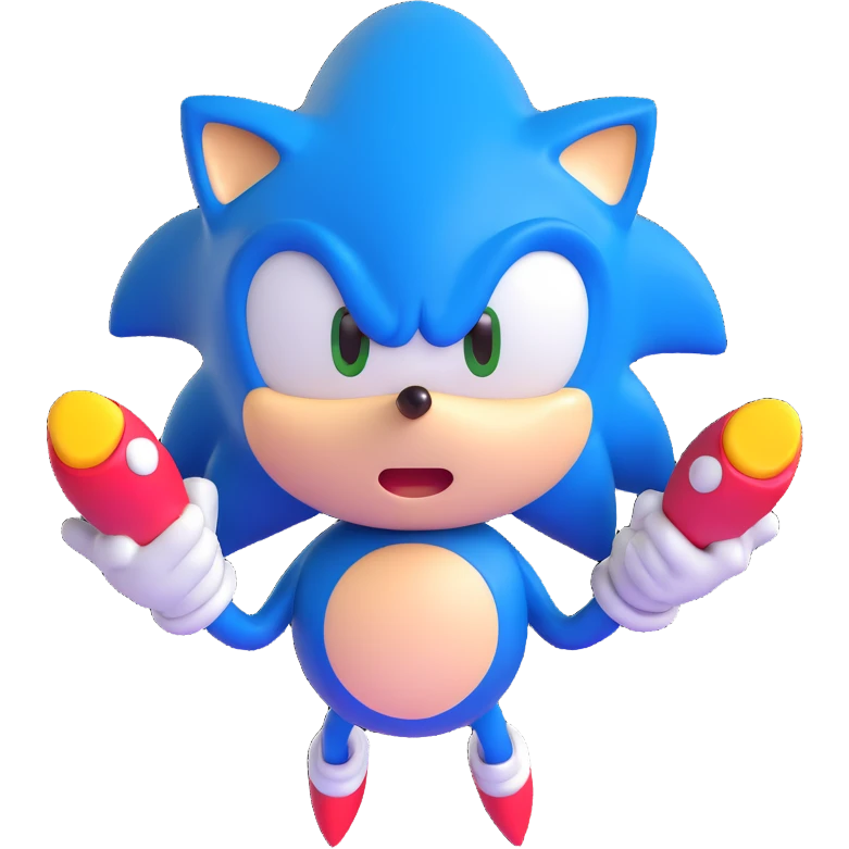 Sonic the Hedgehog 3D emoji style emoji