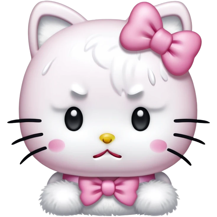 hello kitty being very sad emoji
