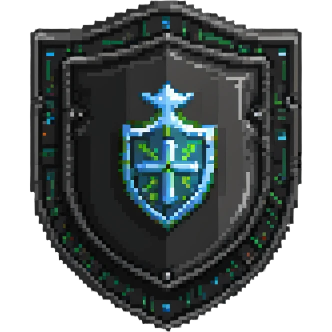 IT support shield with computer and help symbol emoji
