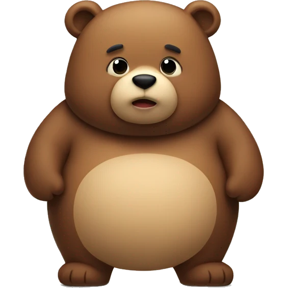 chubby bear with a belly emoji