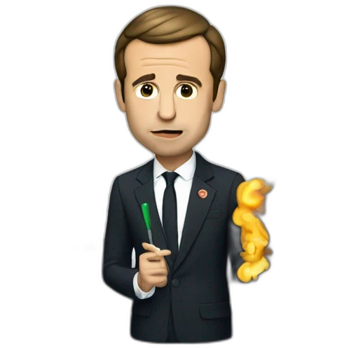 macron fume une cigarette emoji