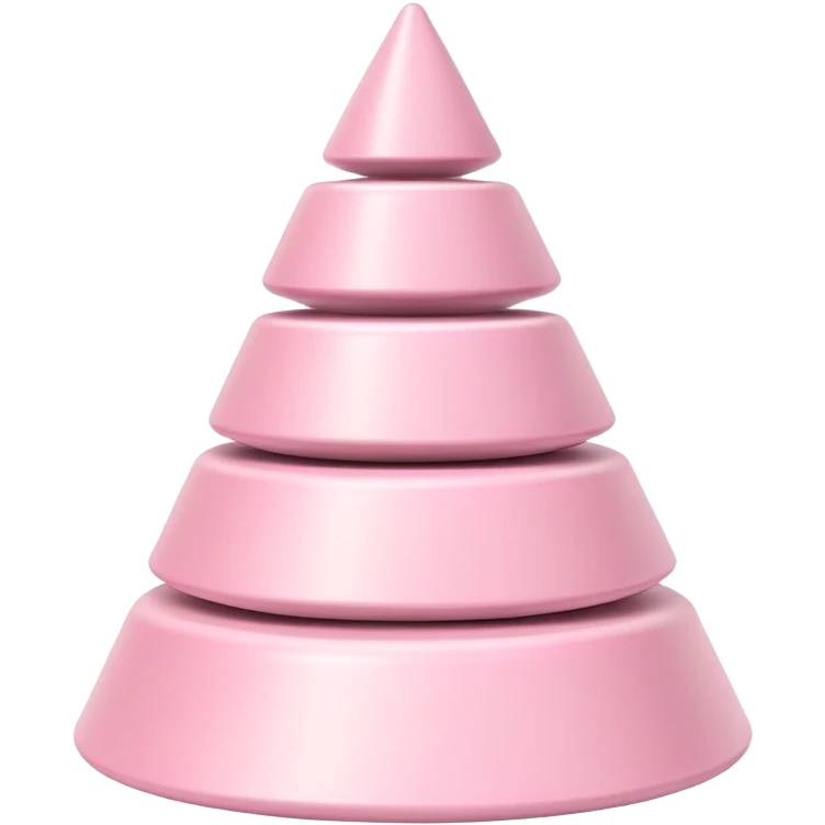 pastel pink stacking pyramid toy for babies and toddlers emoji