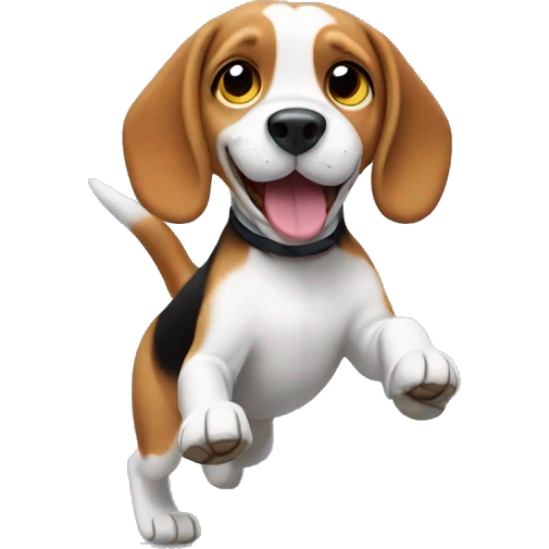 Beagle dances emoji