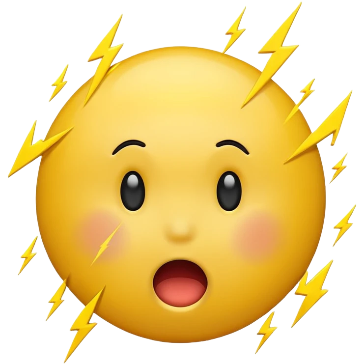 Smiley foudroyé orage emoji