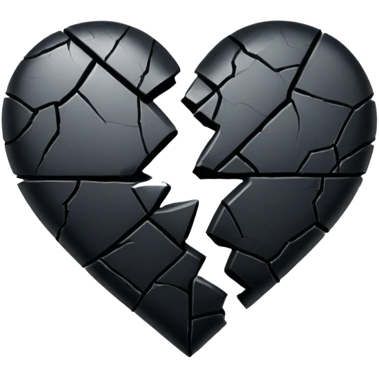 Corazón roto negro emoji