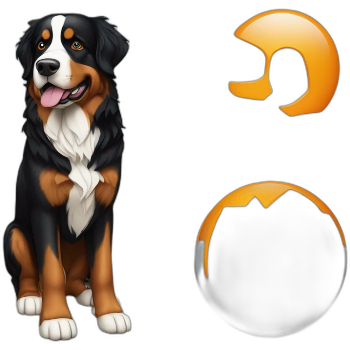 Bernese mountain dog and aksel lund svindal emoji
