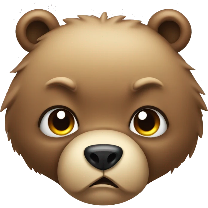 angry cute bear emoji