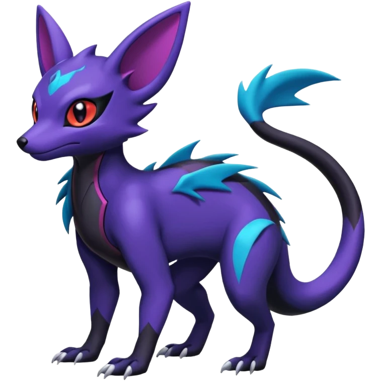 Shiny Salandit-Umbreon-Zorua-Noivern-Noibat-Hybrid (Full body) emoji