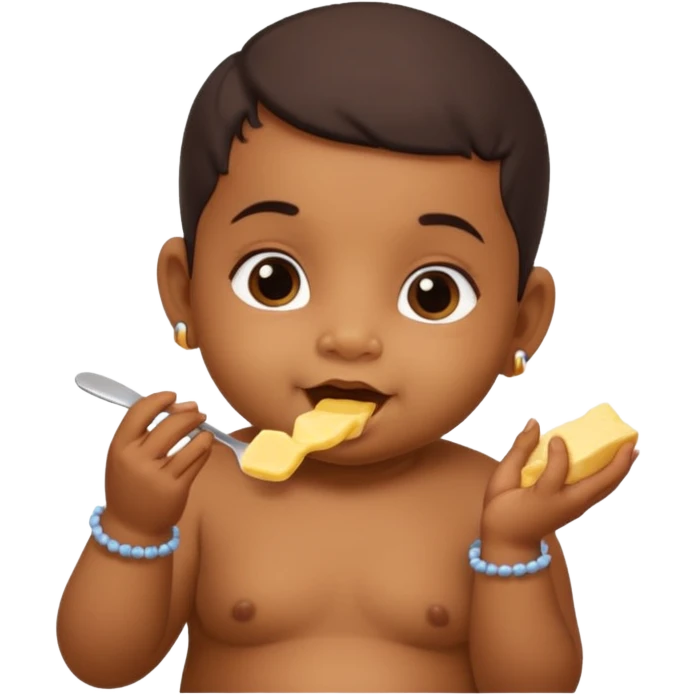 baby krishna, eating butter emoji