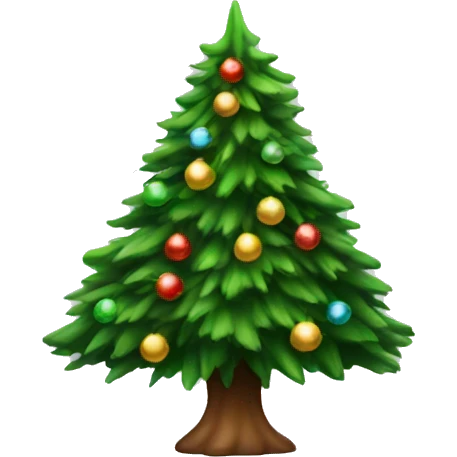 Realistic Christmas tree emoji