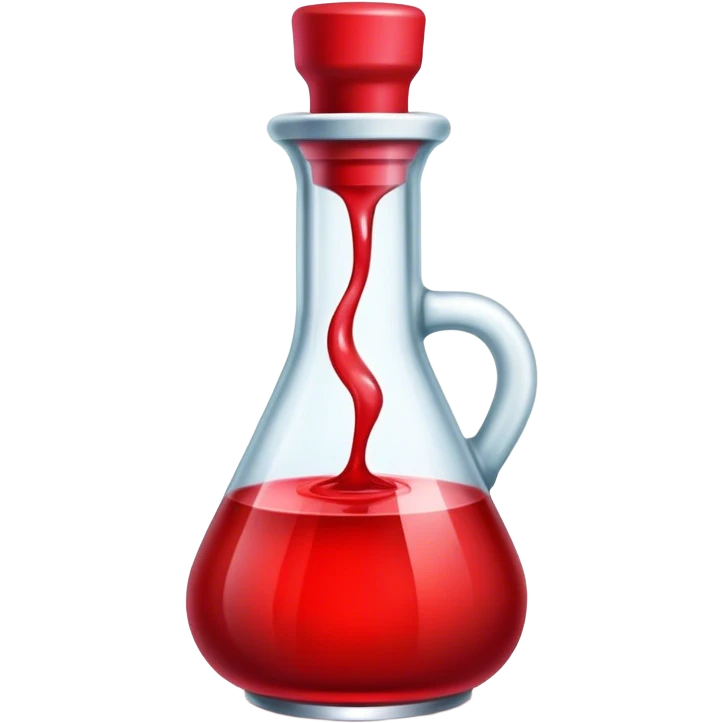dnd item icon, red health potion bottle. emoji