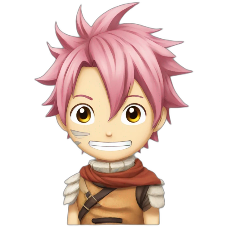 natsu from fairy tail anime ridong a horse art emoji