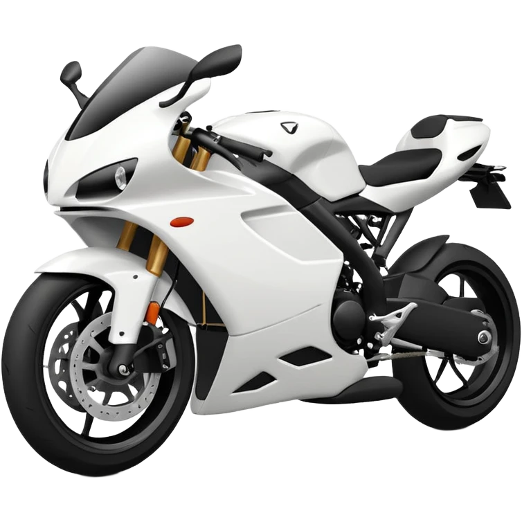 White  naked sport bike emoji